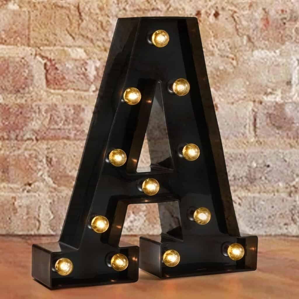 Alphabet Marquee Letters with lights