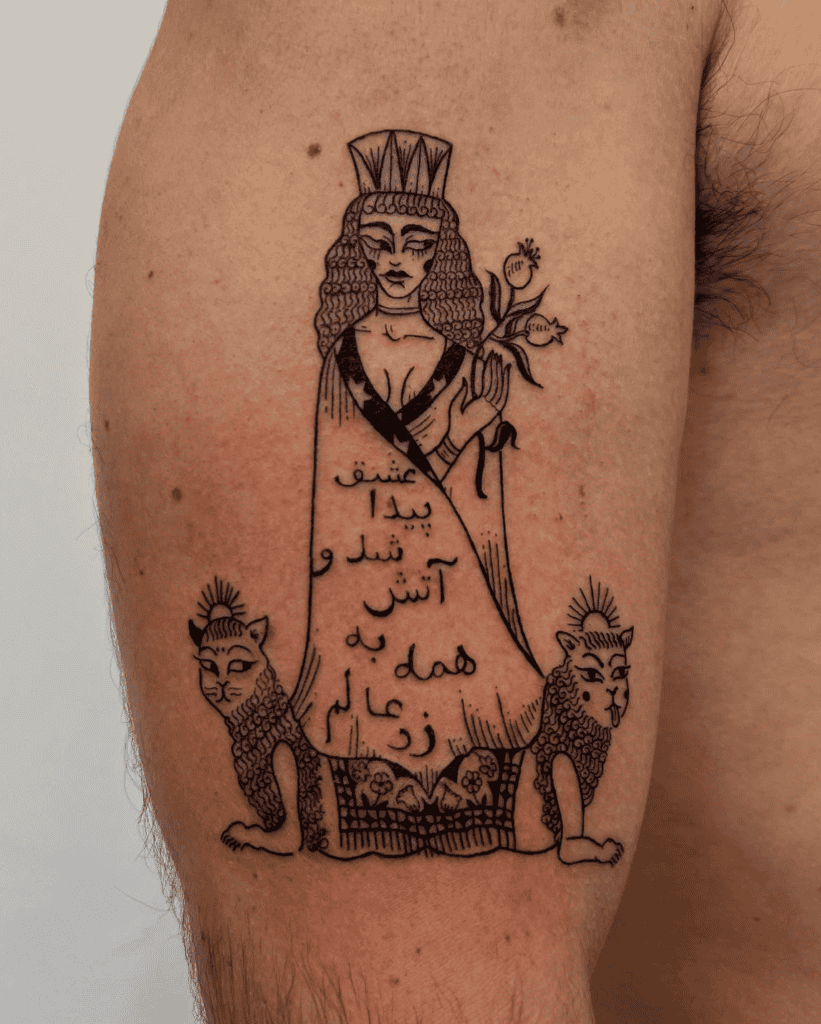 Anahita Persian Mythology Tattoo