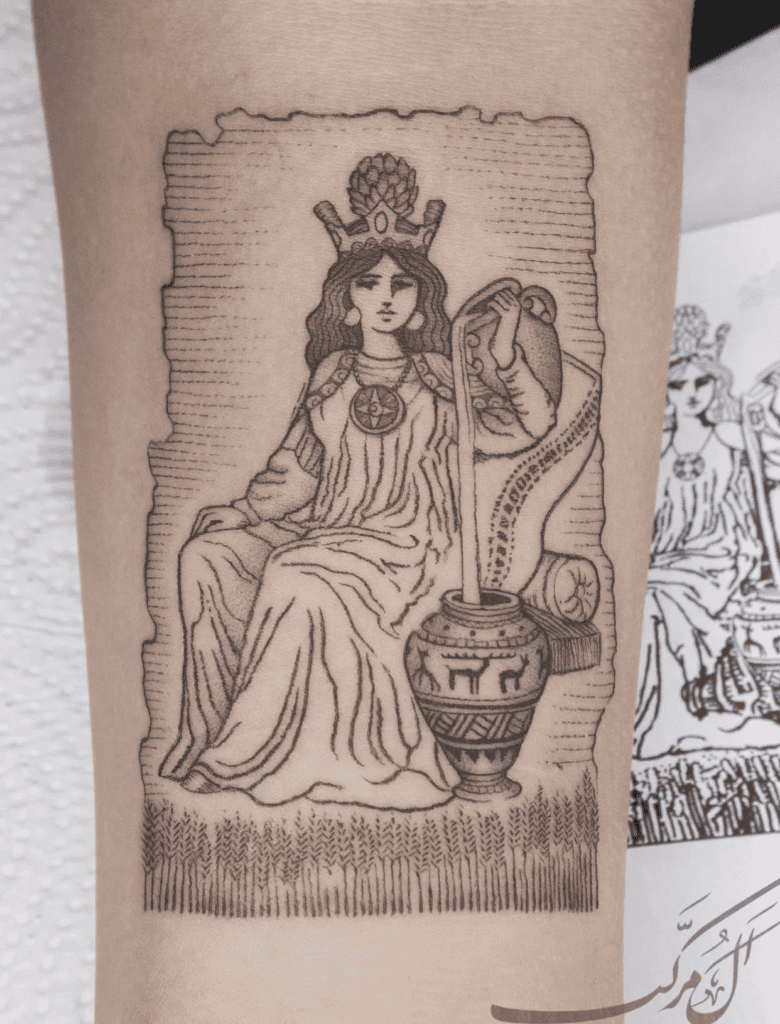 Anahita Pour Persian Mythology Tattoo