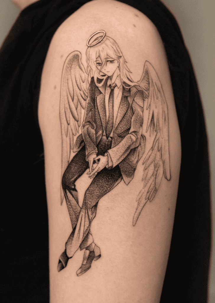Angel Devil Sit Chainsaw Man Tattoo