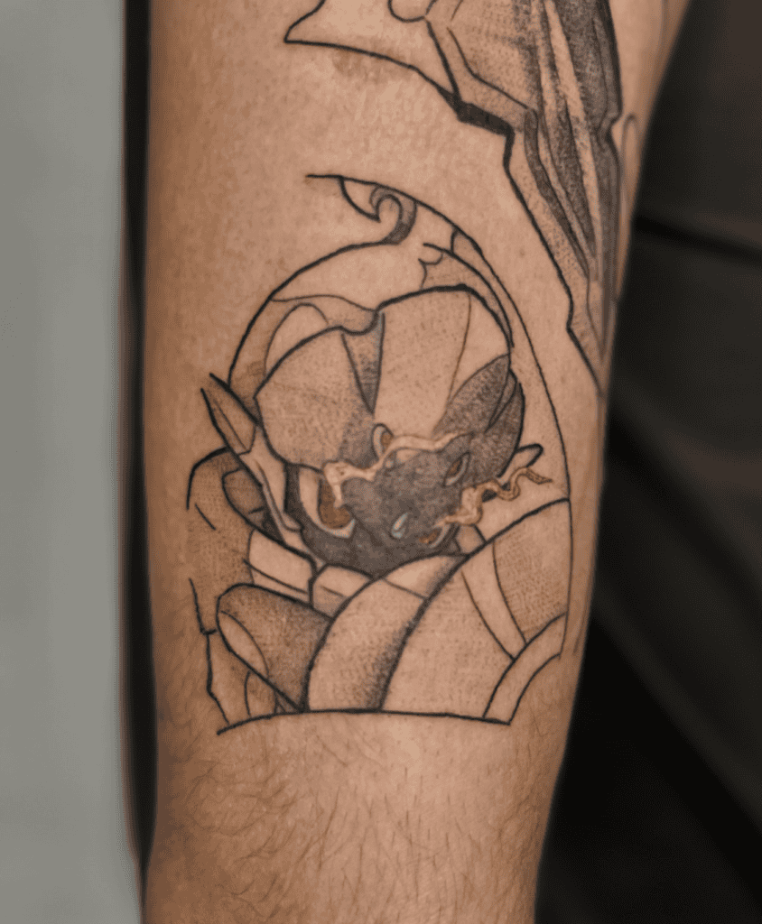 Tattoo of Armarouge Pokémon character