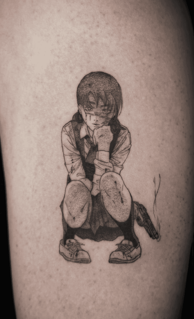 Asa Gun Chainsaw Man Tattoo