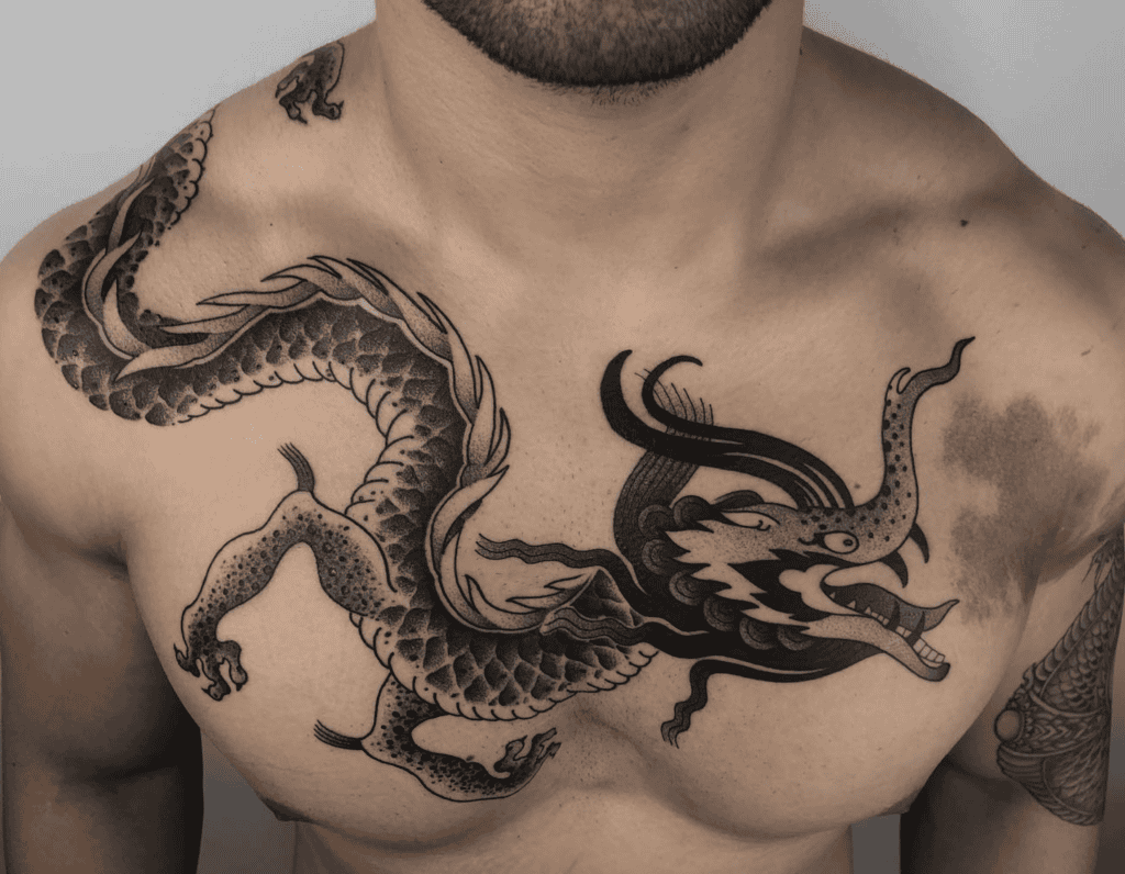 Azhdaha Persian Mythology Tattoo