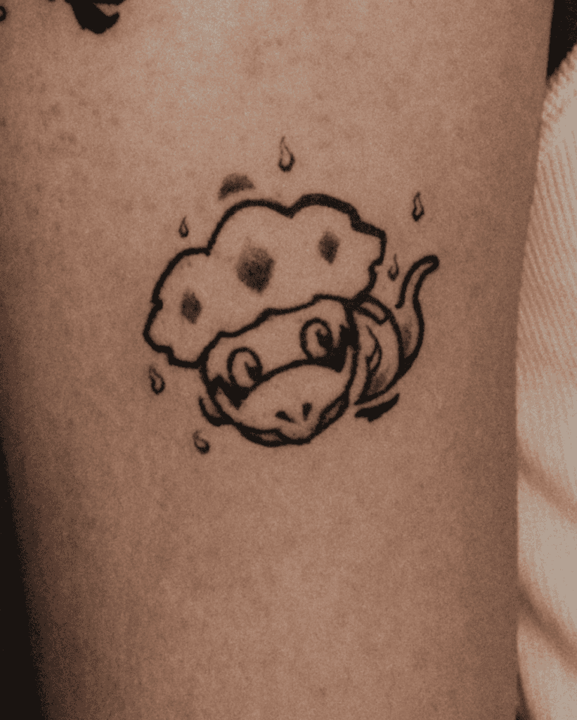 Crocalor Simple Paldea Pokémon Tattoo