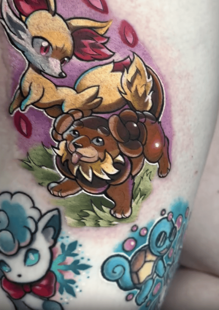 Dachsbun Paldea Pokémon Tattoo