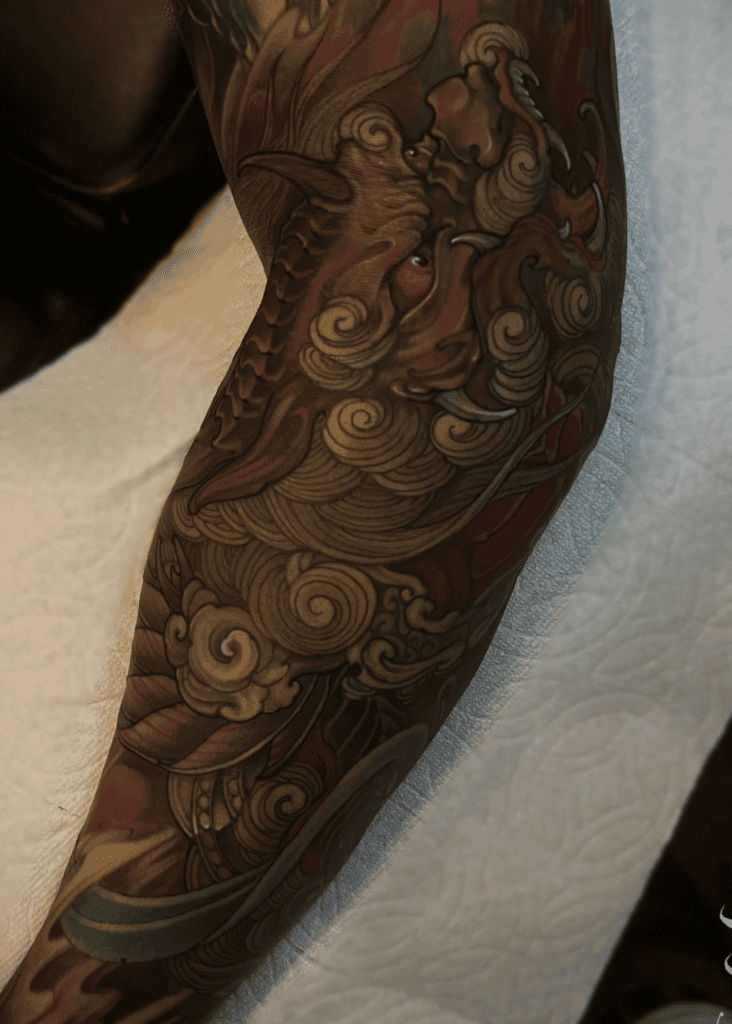 Denglong Chinese Mythology Tattoo