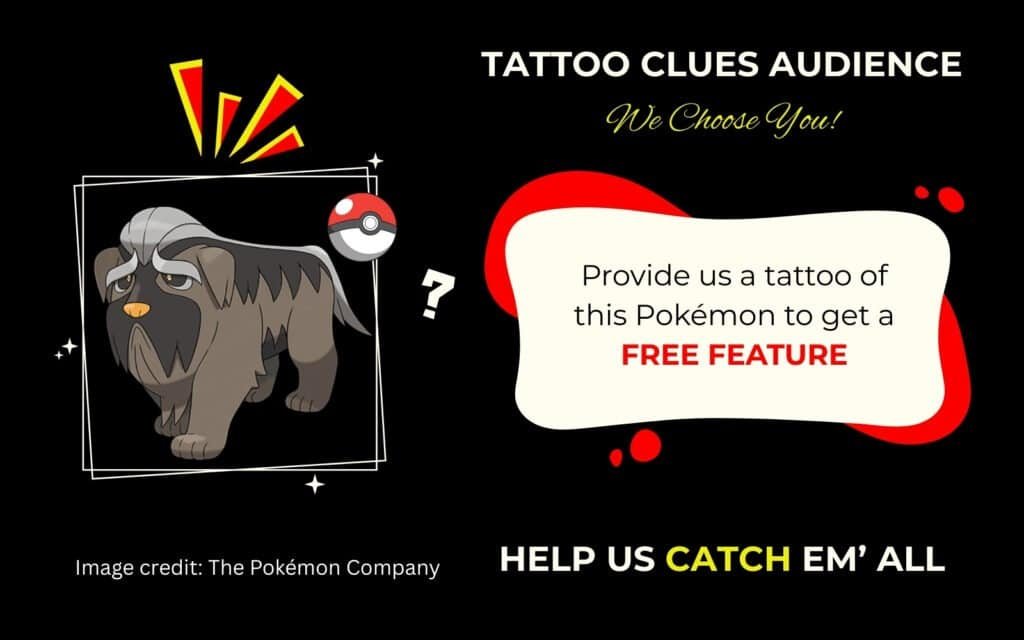 Finding Mabosstiff Pokémon Tattoo