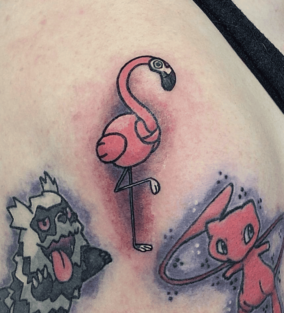 Flamigo Paldea Pokémon Tattoo