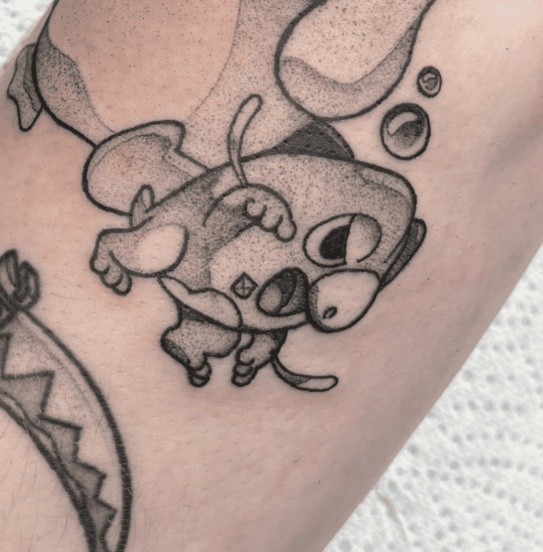Frigibax Paldea Pokémon Tattoo