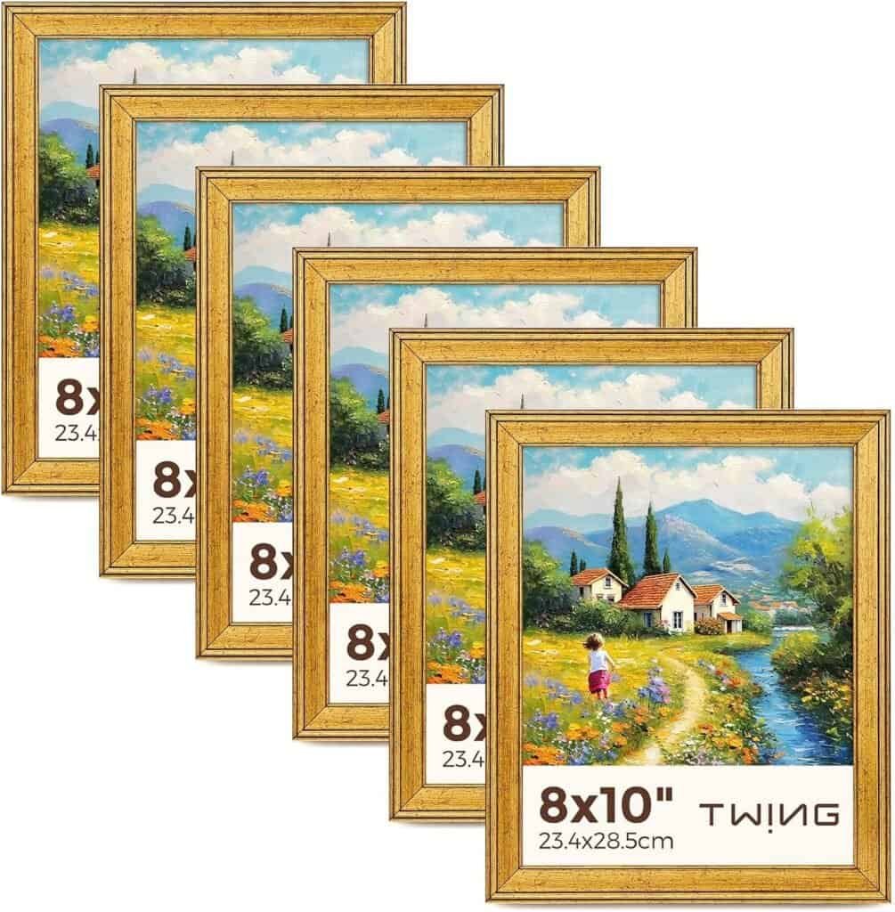 Gold Picture Frames Set