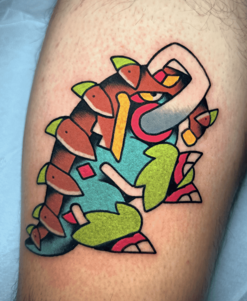 Great Tusk Mexico Paldea Pokémon Tattoo