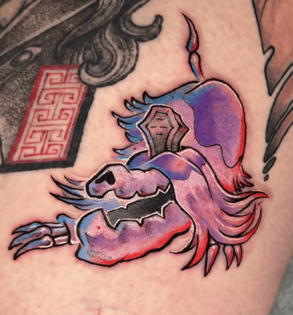 Houndstone Crouch Paldea Pokémon Tattoo