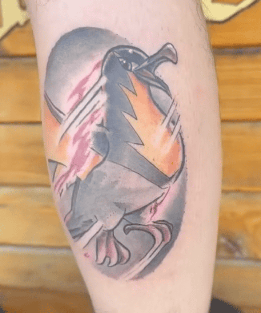 Kilowattrel Paldea Pokémon Tattoo