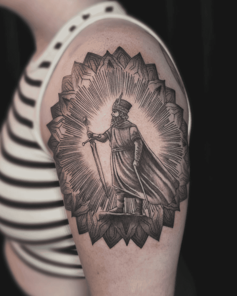 Mithra Persian Mythology Tattoo