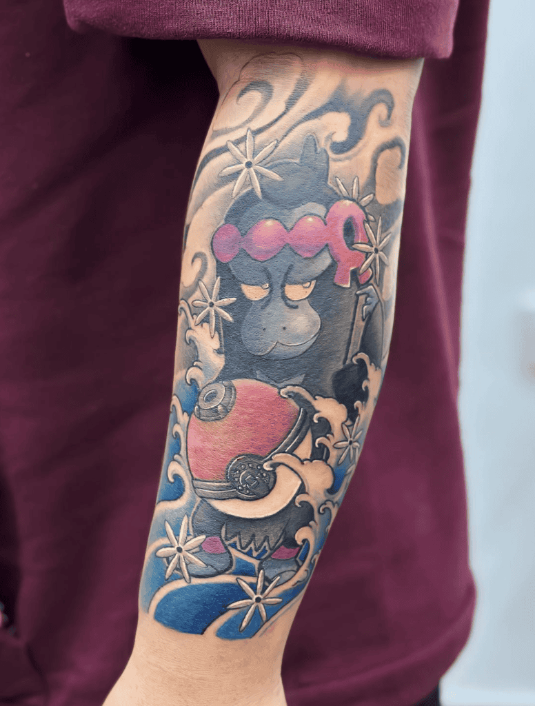 Munkidori Paldea Pokémon Tattoo