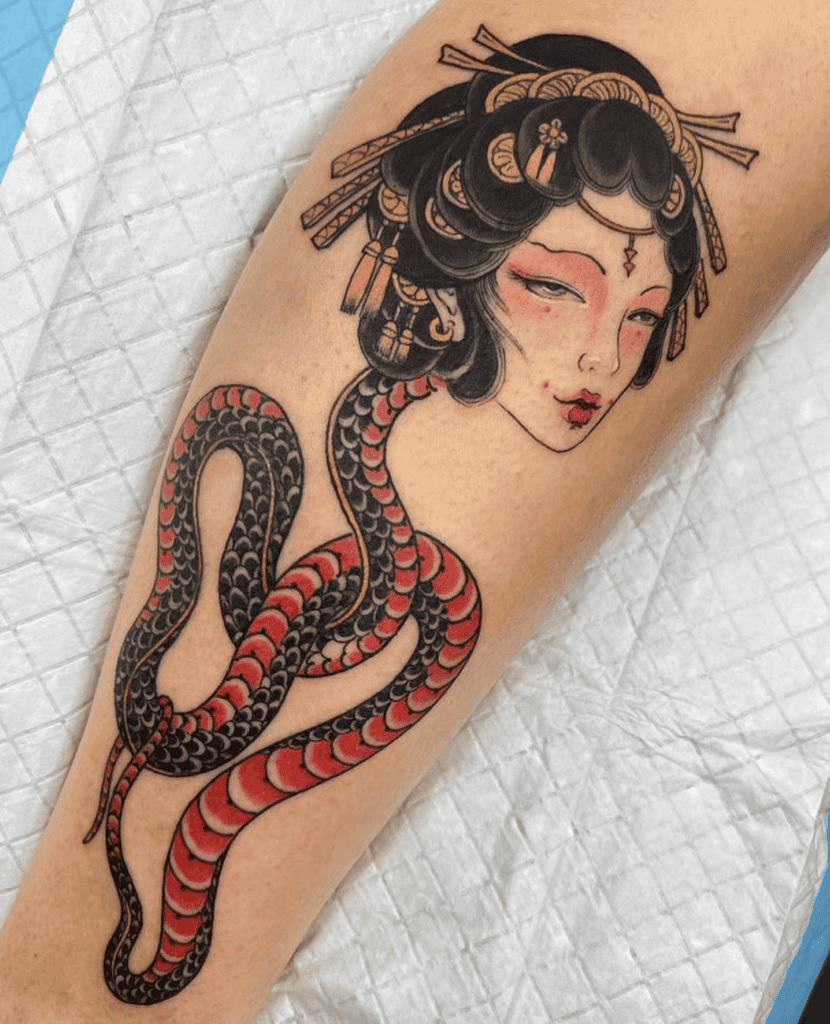Nüwa Chinese Mythology Tattoo