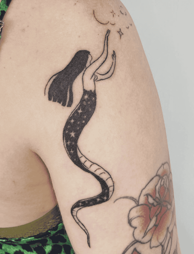 Nüwa Snake Chinese Mythology Tattoo