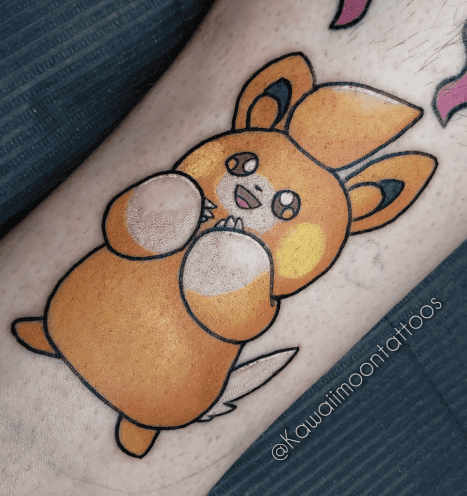 Pawmo Happy Paldea Pokémon Tattoo