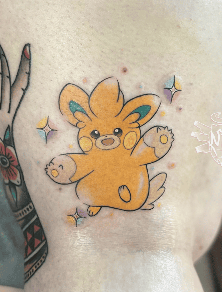 Pawmo Paldea Pokémon Tattoo