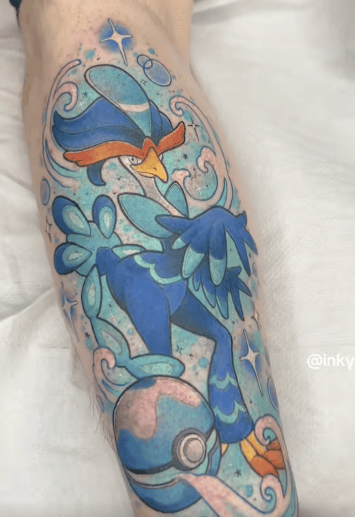 Quaquaval Paldea Pokémon Tattoo
