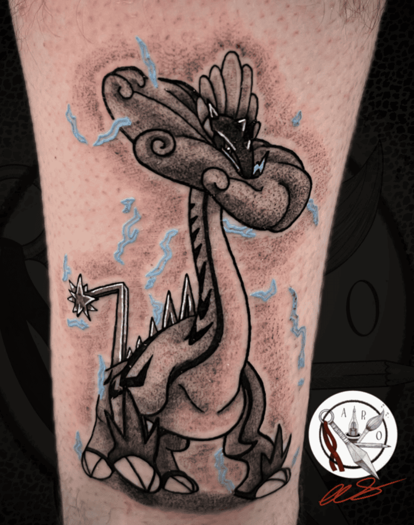 Raging Bolt Paldea Pokémon Tattoo