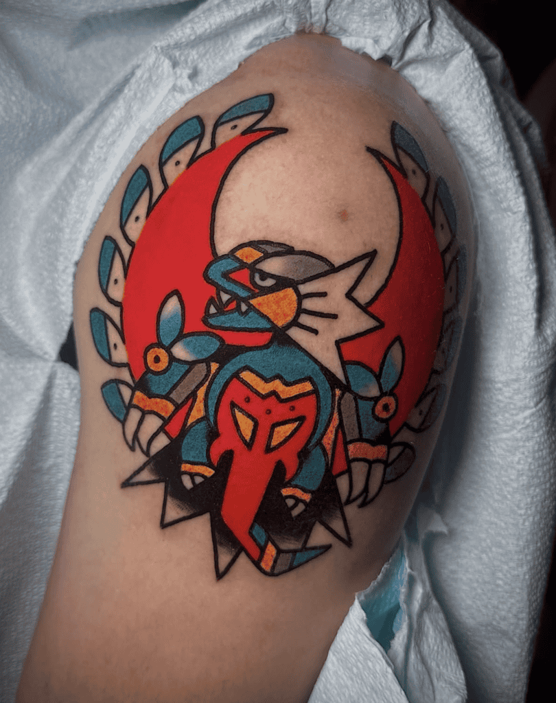 Roaring Moon Mexico Paldea Pokémon Tattoo