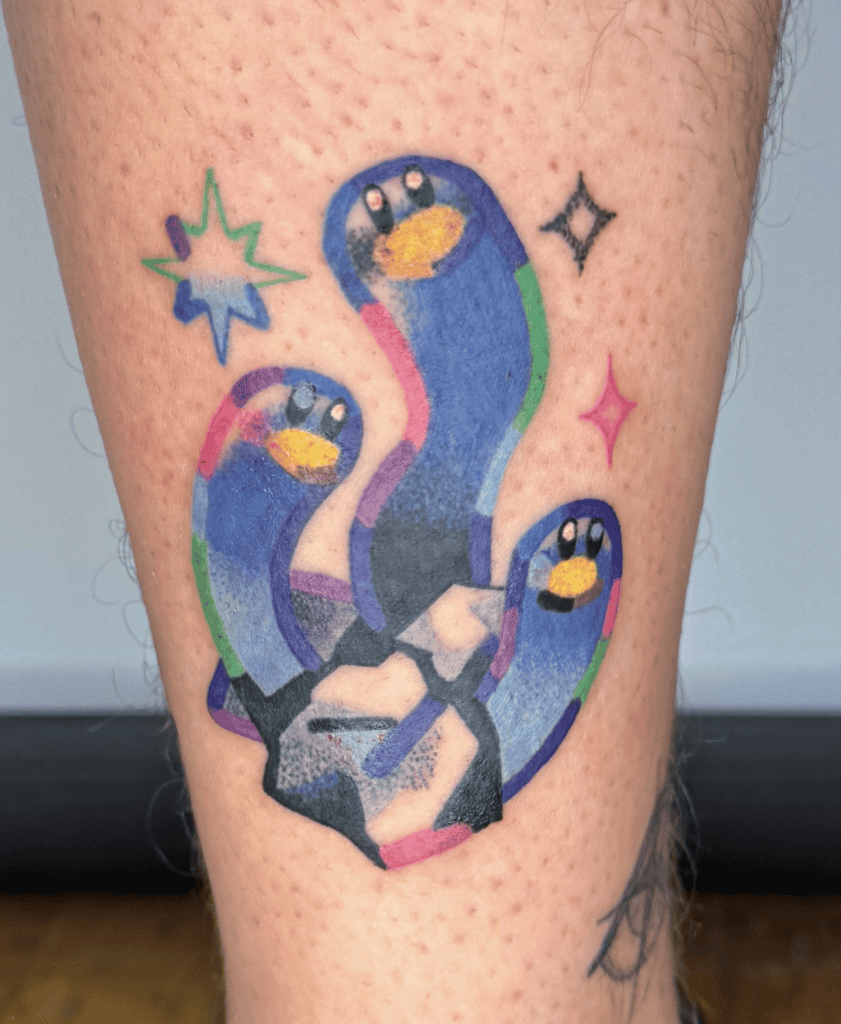 Wugtrio Paldea Pokémon Tattoo