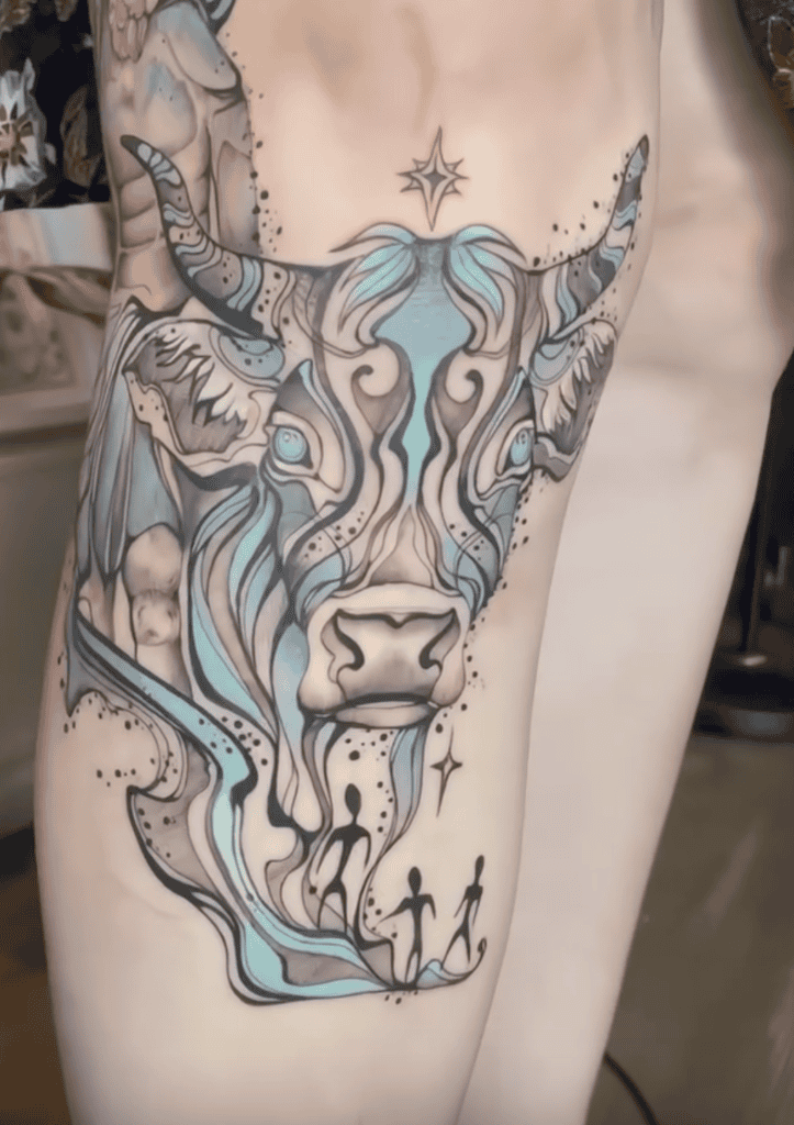 Auðumbla Norse Mythology Tattoo