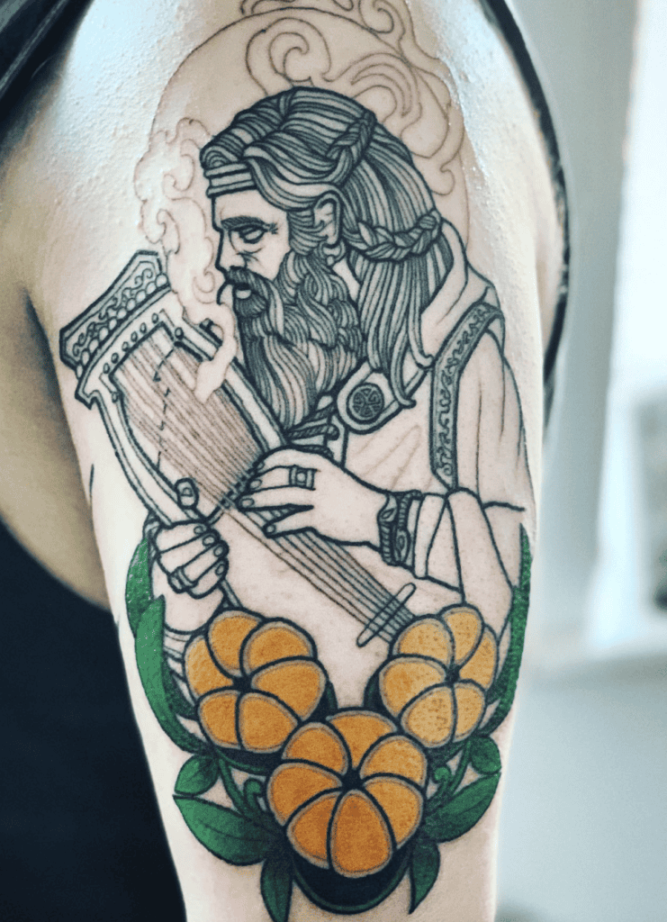 Bragi Norse Mythology Tattoo