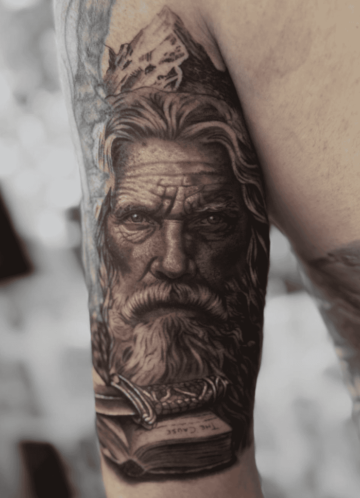 Bragi Poet Norse Mythology Tattoo