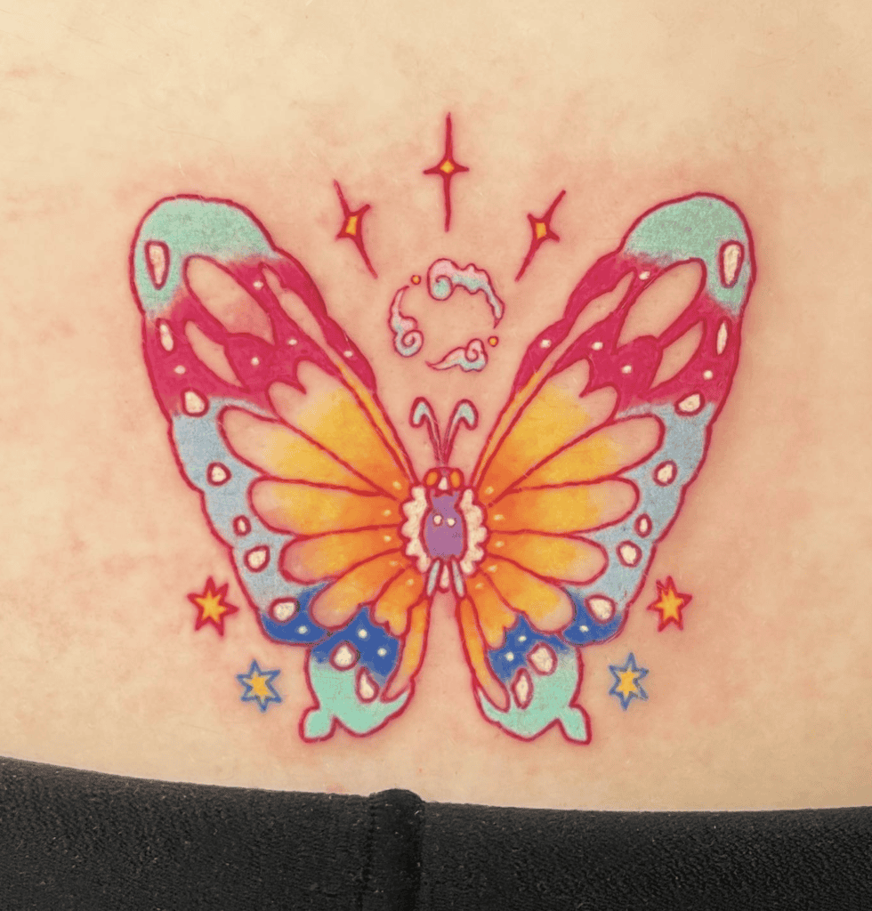 Butterfree Gigantamax Pokémon Tattoo