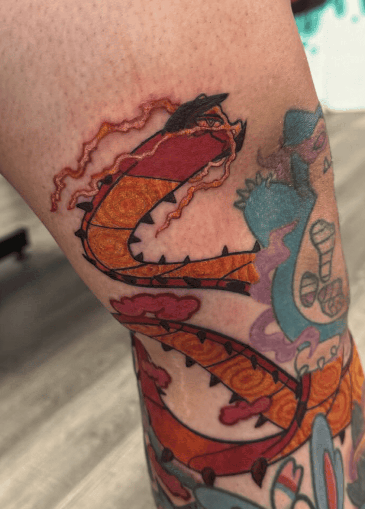 Centiskorch Gigantamax Pokémon Tattoo