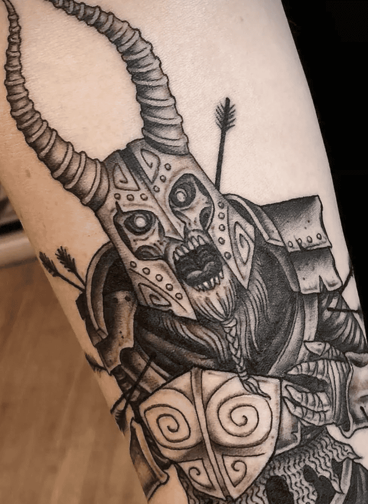 Draugr Undead Norse Mythology Tattoo