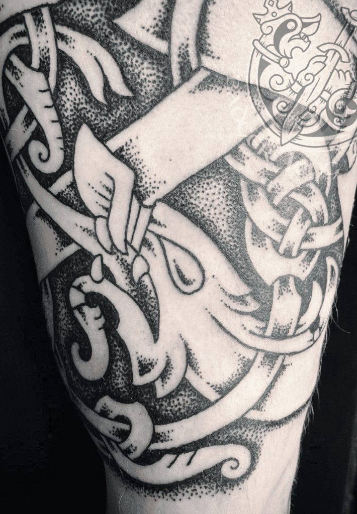 Fafnir Art Norse Mythology Tattoo