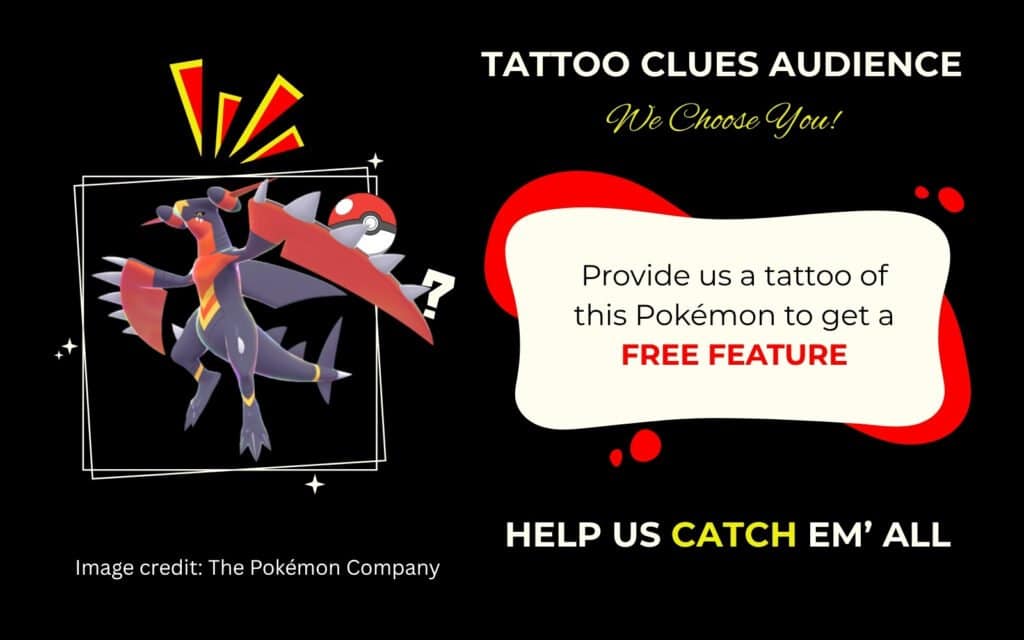 Finding Garchomp Z Pokémon Tattoo