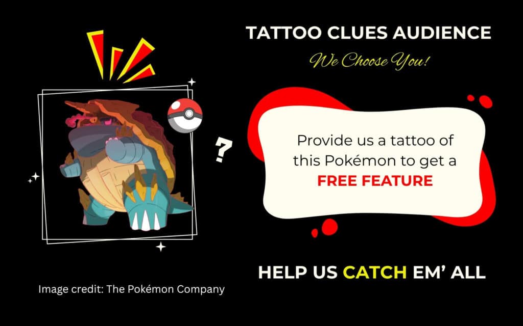 Finding Gigantamax Drednaw Pokémon Tattoo