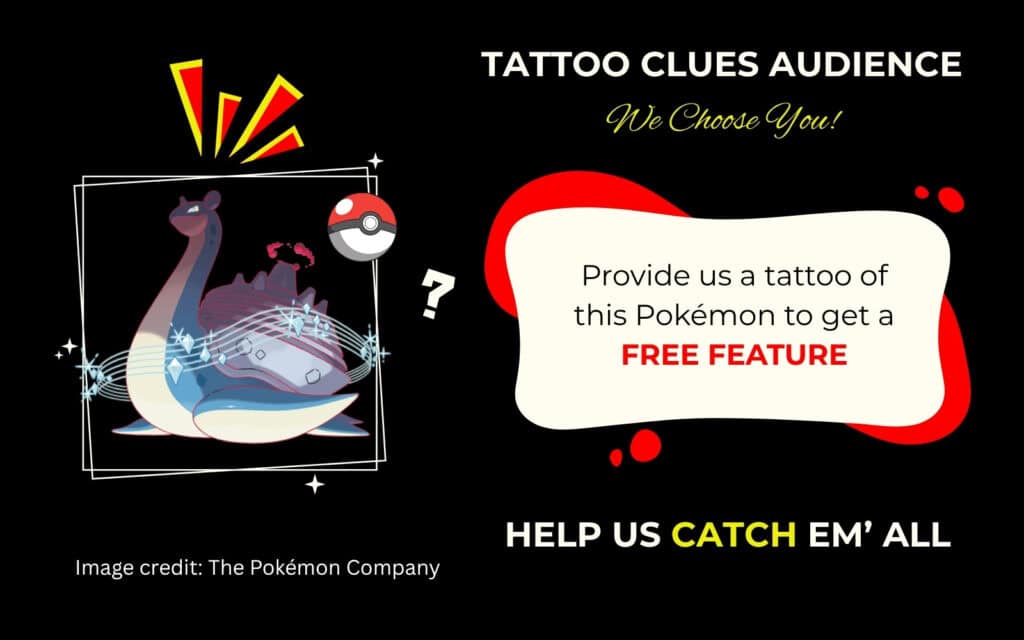 Finding Gigantamax Lapras Pokémon Tattoo