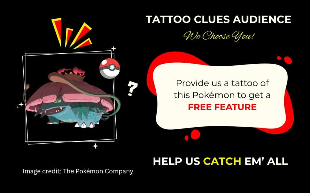 Finding Gigantamax Venesaur Pokémon Tattoo