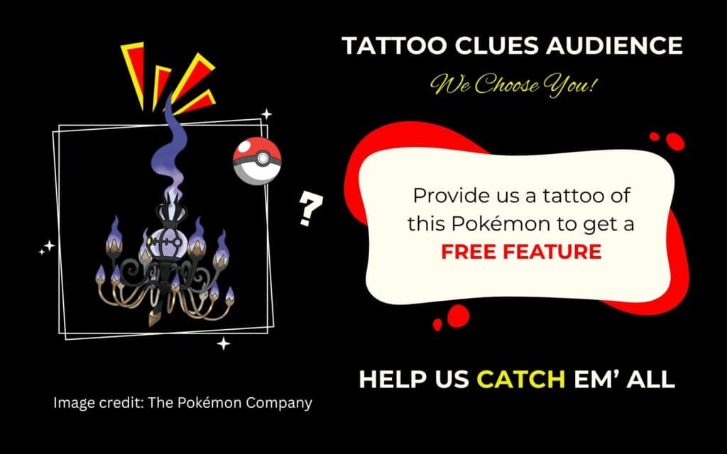 Finding Mega Chandelure Pokémon Tattoo