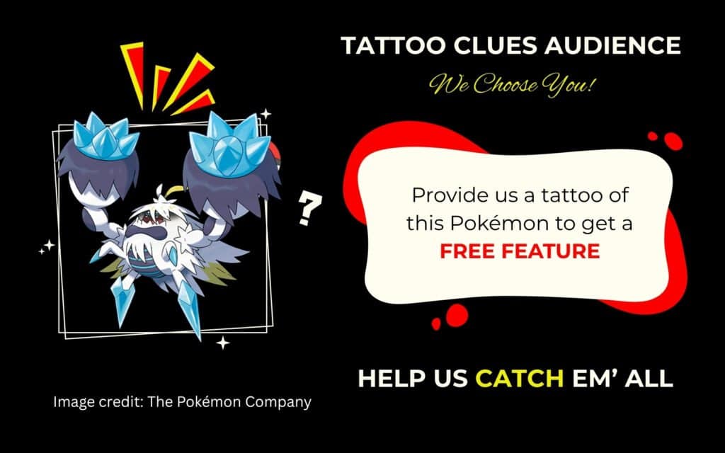 Finding Mega Crabominable Pokémon Tattoo