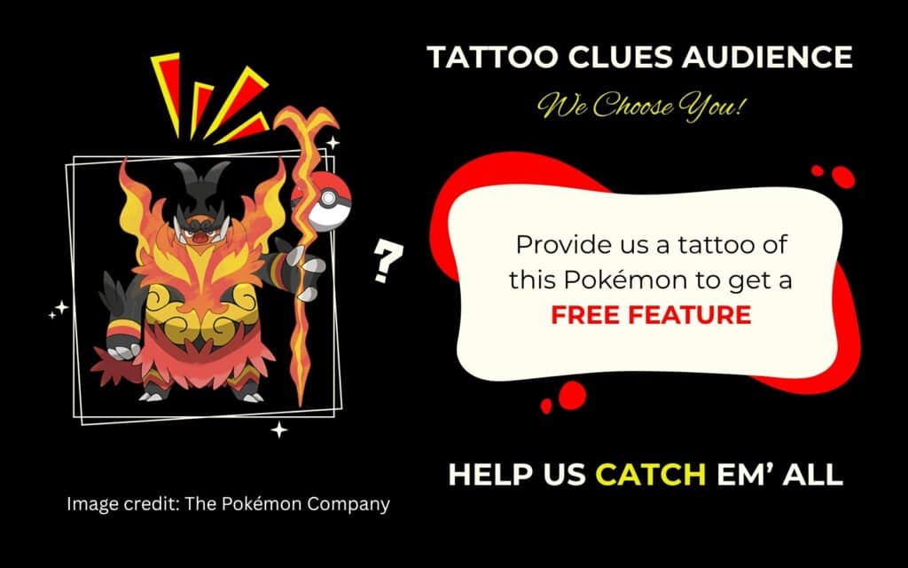Finding Mega Emboar Pokémon Tattoo