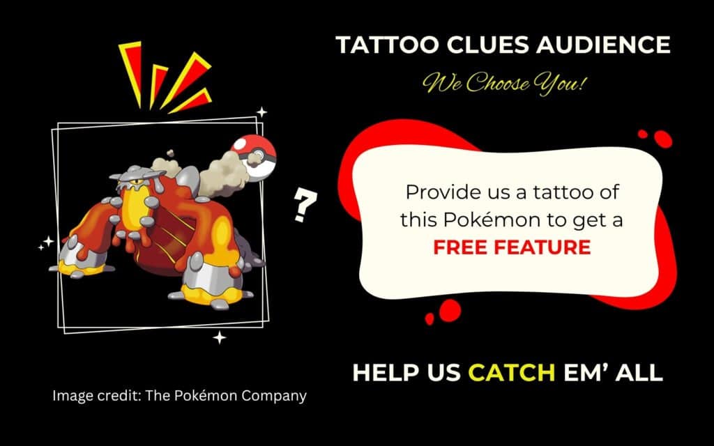 Finding Mega Heatran Pokémon Tattoo