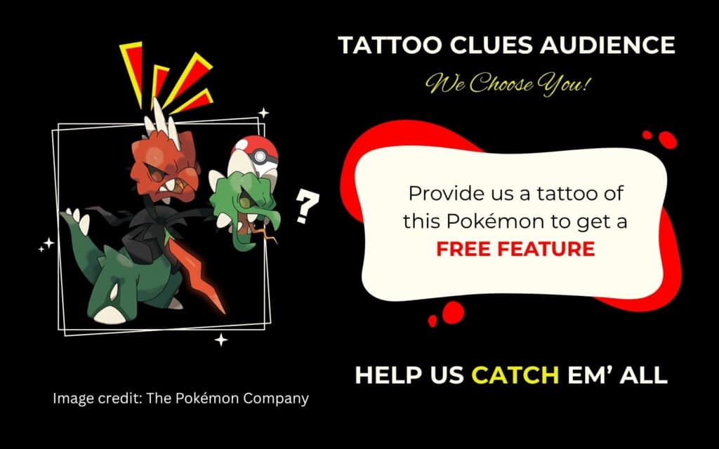 Finding Mega Scovillain Pokémon Tattoo