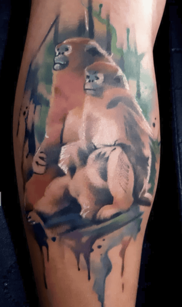 Golden Snub-Nosed Monkey Tattoo