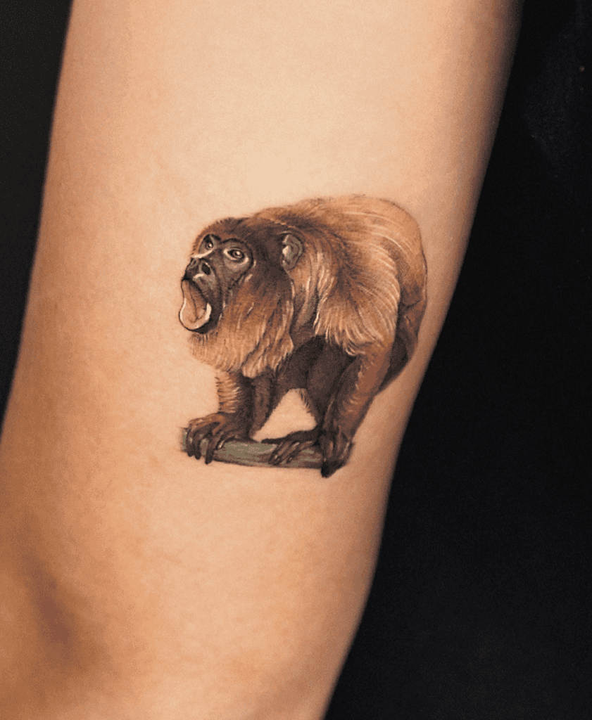 Howler Monkey Shout Tattoo