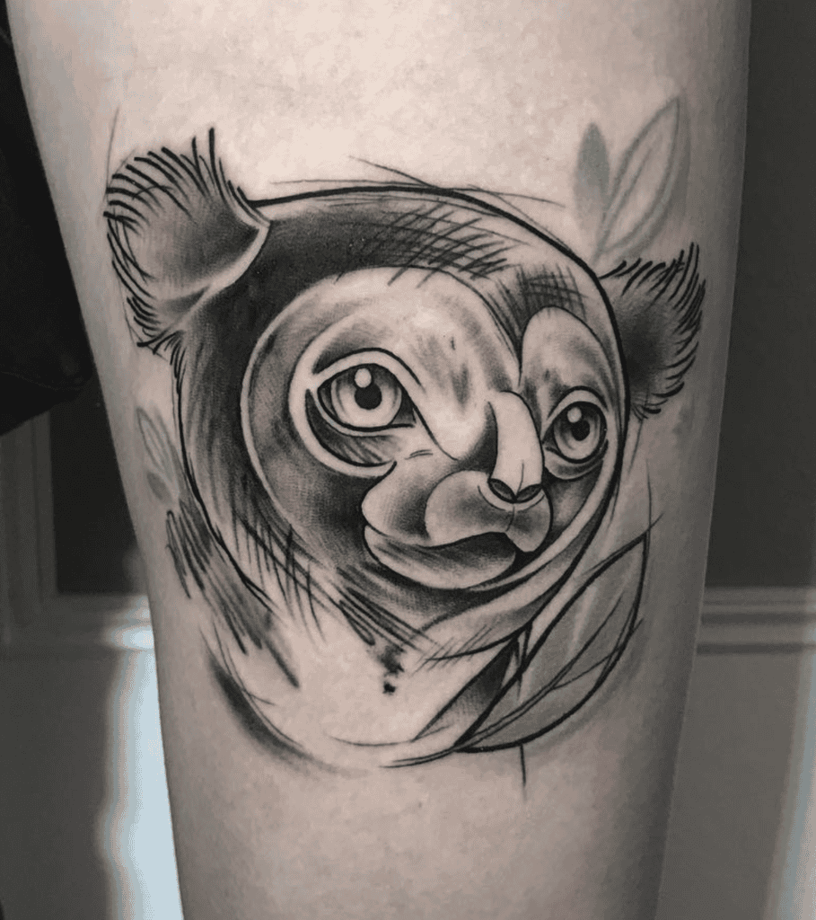 Indri Lemur Primate Tattoo