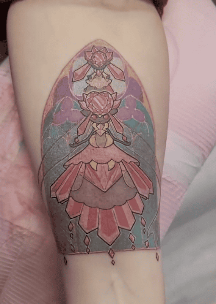 Mega Diancie Glass Mega Pokémon Tattoo