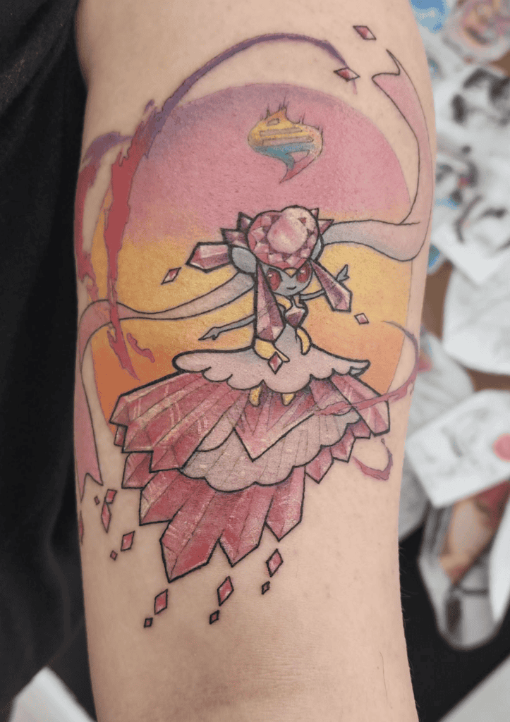 Mega Diancie Mega Pokémon Tattoo