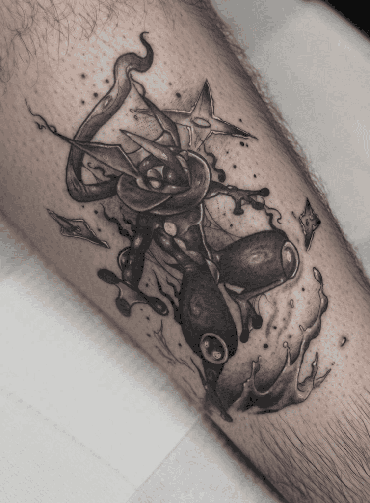 Mega Greninja Splash Mega Pokémon Tattoo