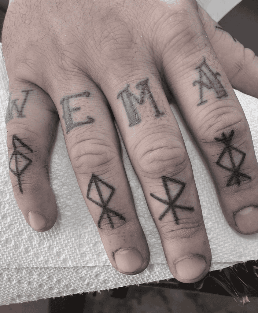 Runes Norse Mythology Tattoo